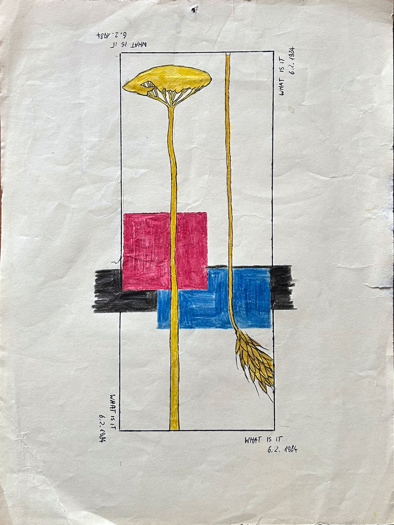 WHAT IS IT, Bleistift auf Papier, DIN A4, 06.02.1984